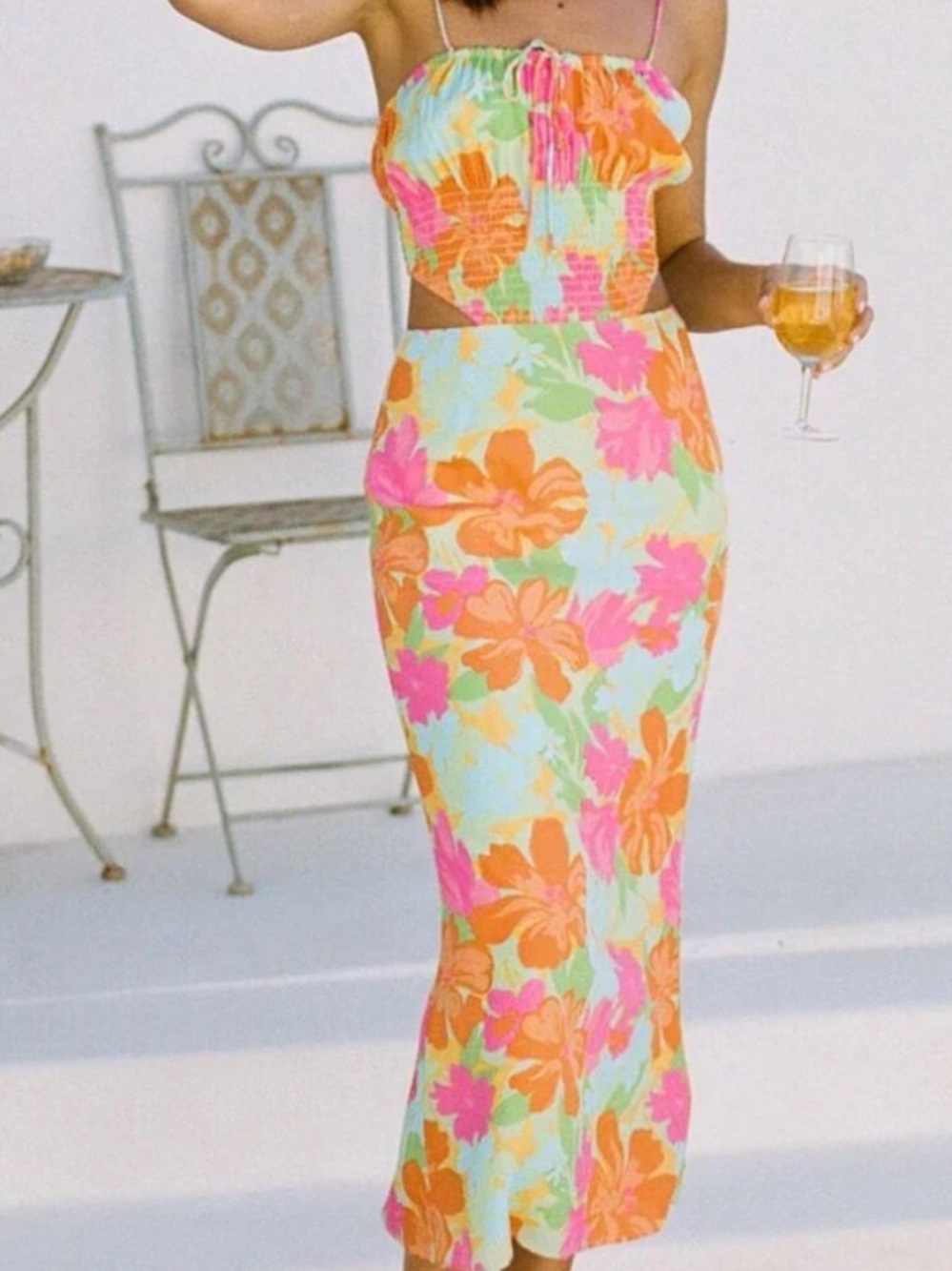 Sabo NWT Floral Adelina Midi Dress Sz XS - Picture 1 of 6